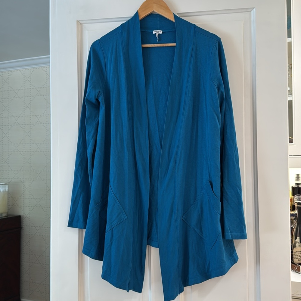 Splendid Teal Open Front Cardigan